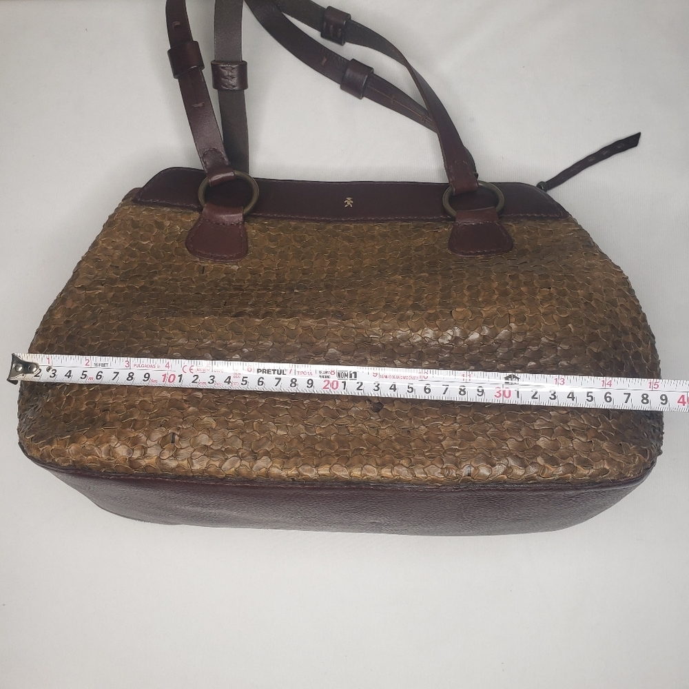 Henry Beguelin Woven Brown Leather Shoulder Bag Made in Italy - Picture 14 of 16